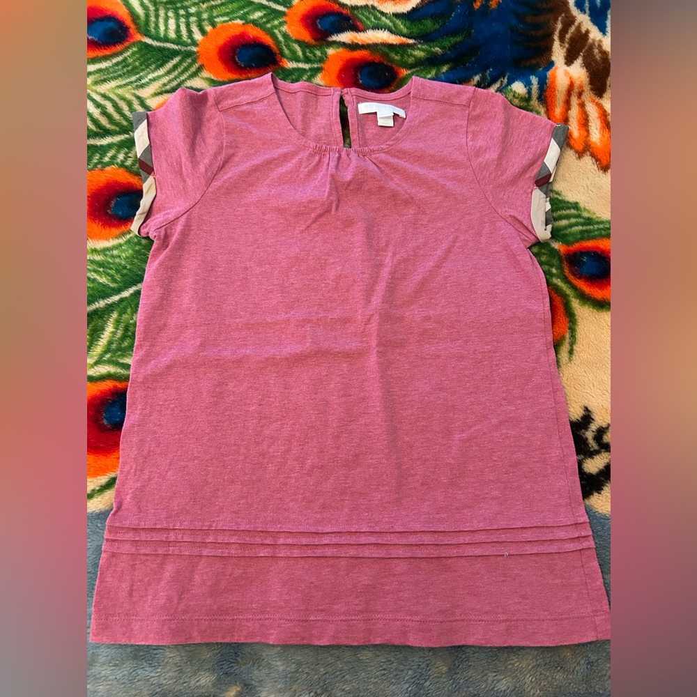Girls Red Check Burberry Shirt - size 12Y